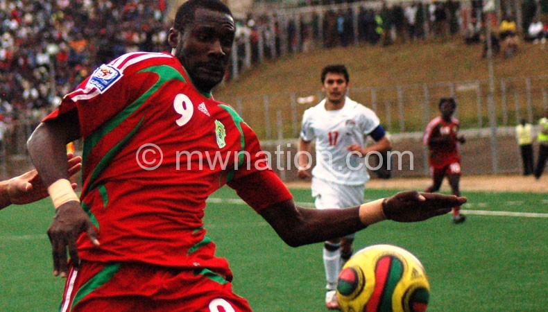 Reviving career after four years out
of action: Mwafulirwa (L)