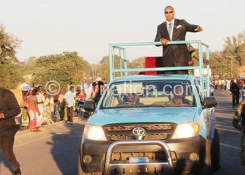 Chilima waves upon arrival in Ntcheu