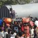 Blantyre residents being served by a water bowser after their taps run dry for days on end
