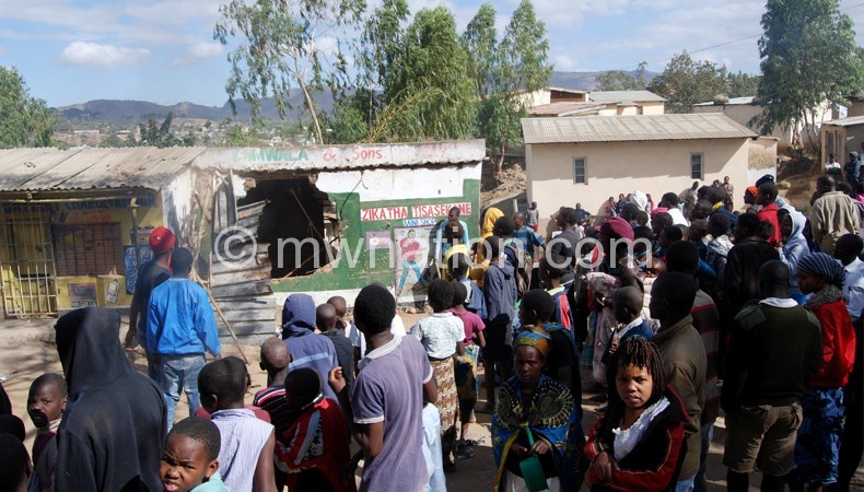 Chaos: Residence at Mpayama's destroys grocery shop