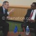 Mutharika and Piebalgs during their meeting on Tuesday in New York