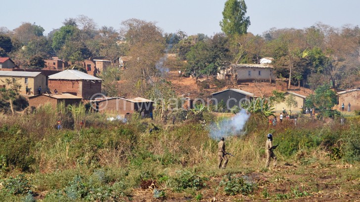 Police in running battle with the hospital land encroachers