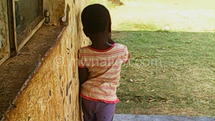 A soiled child left unattended at Bibi Khadijah orphanage