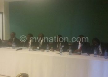 Ministers at the Press Conference, picture by Rebecca Chimjeka