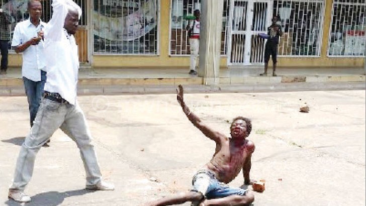 One of the mob justice incidences in Lilongwe
