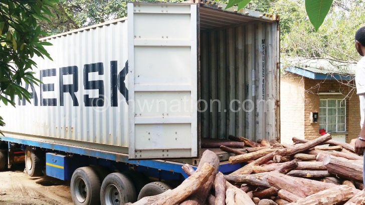 One of the containers offloaded on Saturday