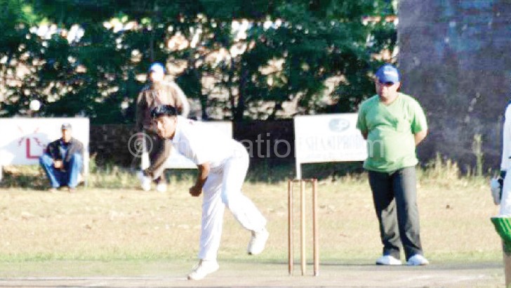 Cricket action during last weekend’s 
games at the OCC