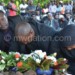 Fare thee well: Chamangwana’s children lay wreaths on his grave