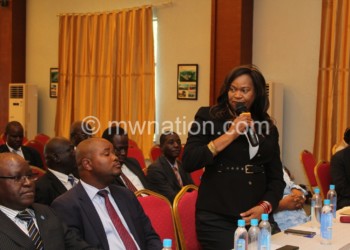 Some of the MPs listen as Esther Mcheka-Chilenje speaks