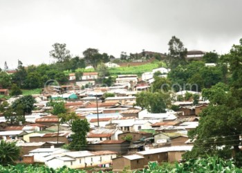 Residents in townships such as these live without toilets