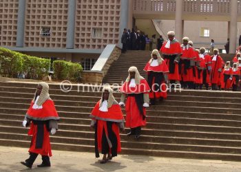 Judges in ceremonial walk out of the High Courtagainst