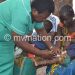An under five gets vaccinated for protection
from diseases