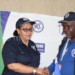Sadc executive secretary Stergomena Lawrence Tax and Mwansa (R) after the press conference in Lilongwe