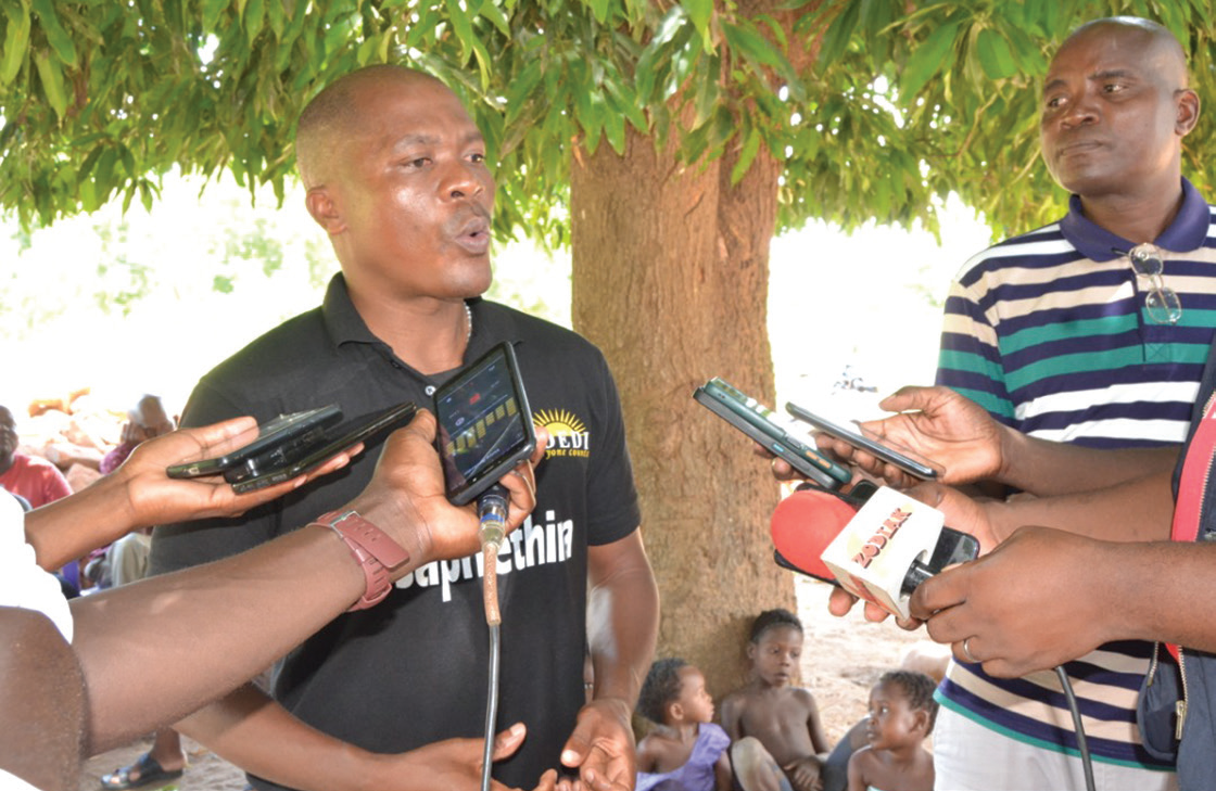 Namiwa briefs journalists after the meeting