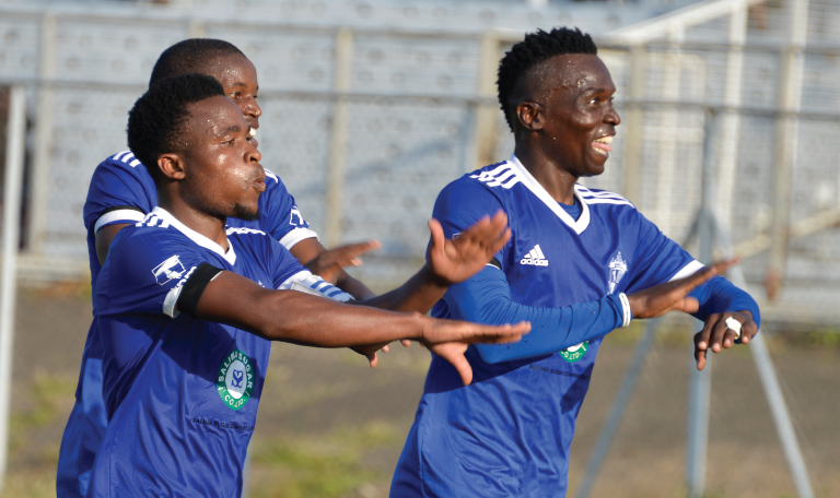Wanderers (in blue) are yet to accommodate TNM logo on their shirt sleeve